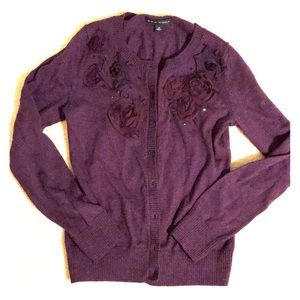 Banana Republic embellished purple cardigan